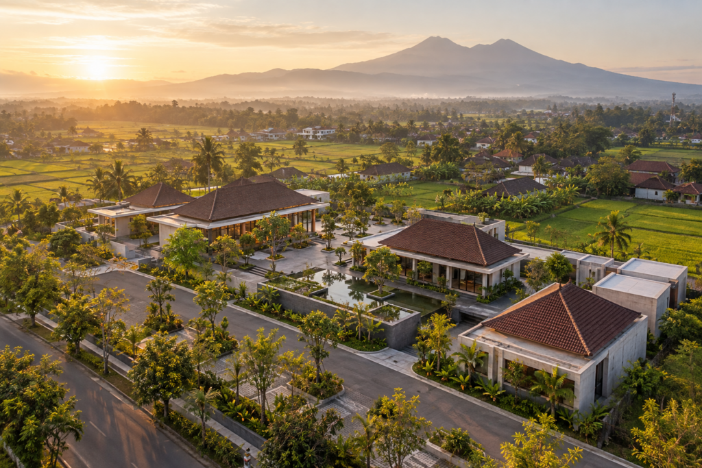 Perspektif udara kawasan dan lokasi usaha